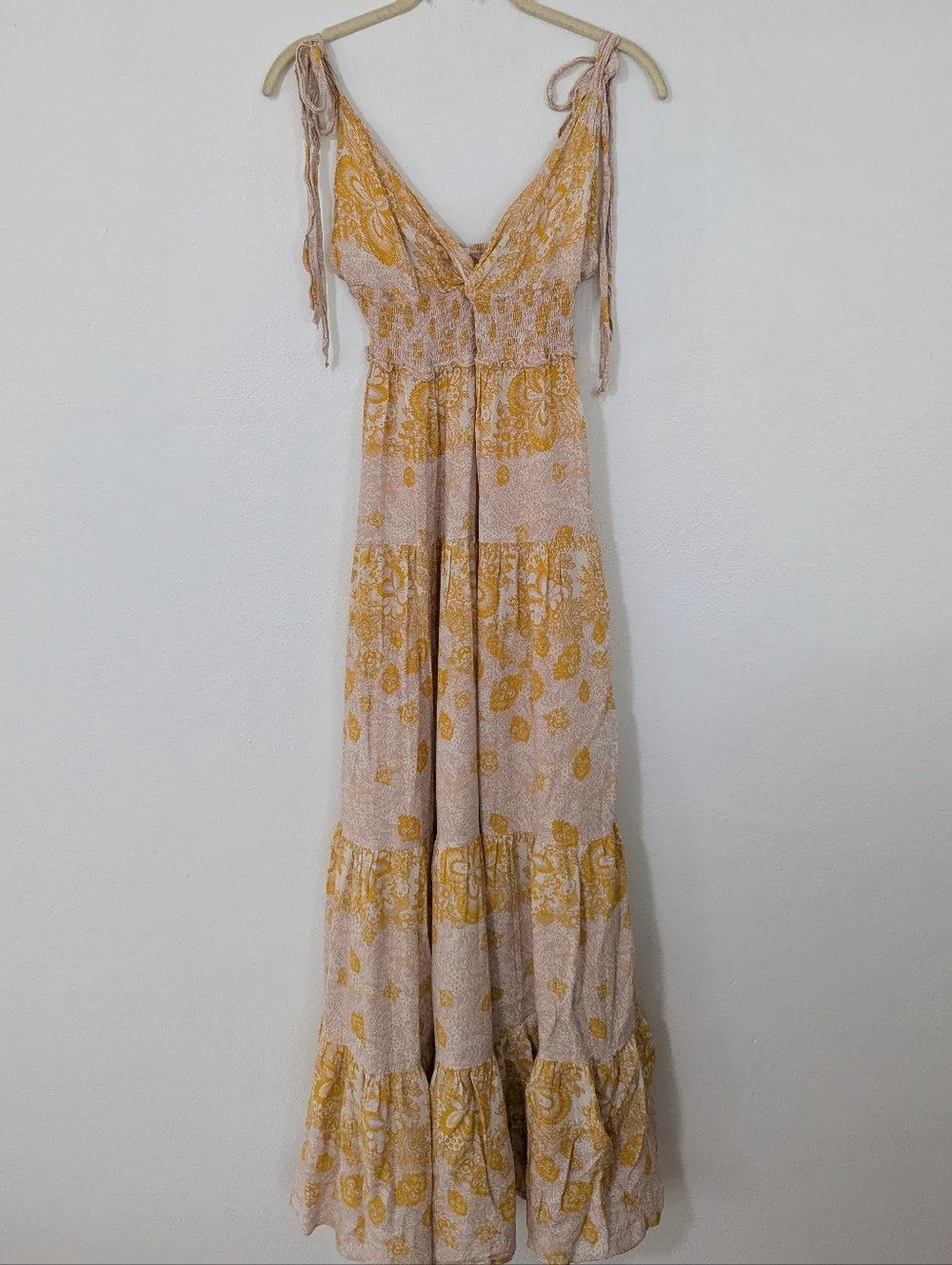 Free People Intimately Let's Smock About It Dress Floral Print Maxi Length Large - Picture 2 of 11